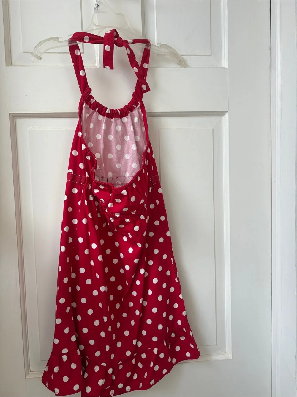 Gymboree Red and White Polka Dot Halter Dress with Ruffle Hem